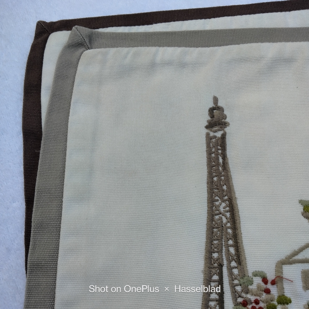 Pottery Barn Embroidery Paris Pillow Sham - Picture 5 of 10
